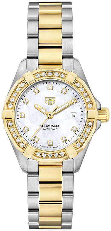 Tag Heuer Aquaracer Quartz Diamonds Mother of Pearl Dial Two Tone Steel Strap Watch for Women - WBD1423.BB0321 Buy Now By Tag Heuer
