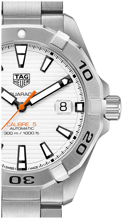 Tag Heuer Aquaracer Automatic White Dial Silver Steel Strap Watch for Men - WBD2111.BA0928 Buy Now By Tag Heuer