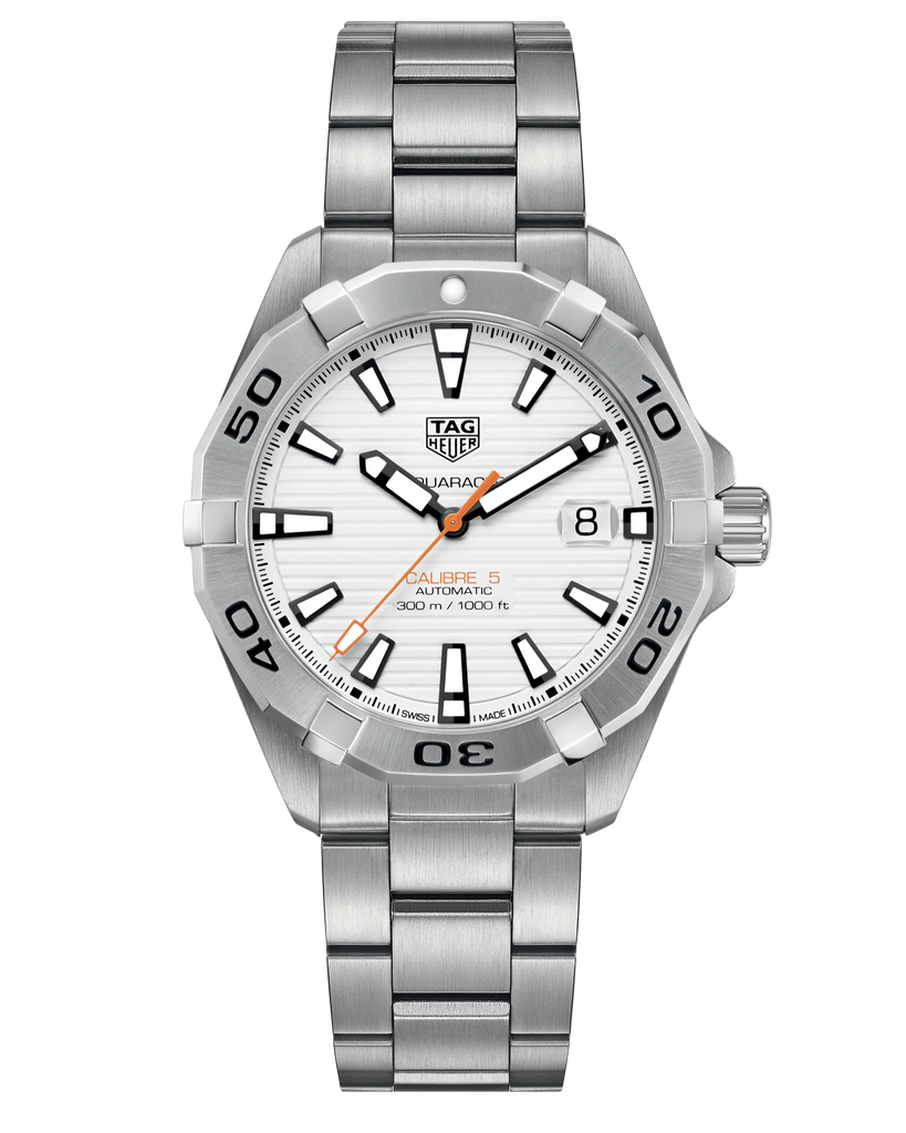 Tag Heuer Aquaracer Automatic White Dial Silver Steel Strap Watch for Men - WBD2111.BA0928 Buy Now By Tag Heuer