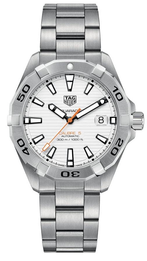Tag Heuer Aquaracer Automatic White Dial Silver Steel Strap Watch for Men - WBD2111.BA0928 Buy Now By Tag Heuer