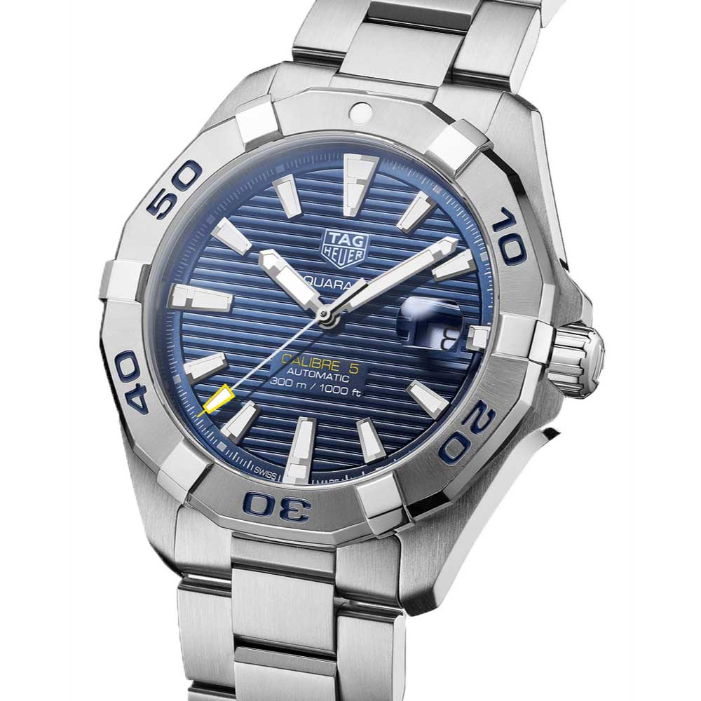 Tag Heuer Aquaracer Automatic Blue Dial Silver Steel Strap Watch for Men - WBD2112.BA0928 Buy Now By Tag Heuer