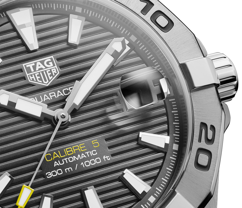 Tag Heuer Aquaracer Calibre 5 Grey Dial Silver Steel Strap Watch for Men - WBD2113.BA0928 Buy Now By Tag Heuer