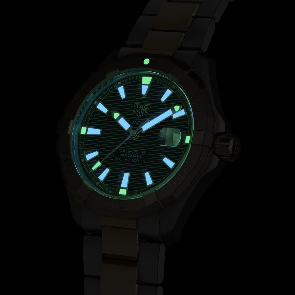 Tag Heuer Aquaracer Calibre 5 Blue Dial Two Tone Steel Strap Watch for Women - WBD2120.BB0930