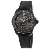 Tag Heuer Aquaracer Calibre 5 Black NATO Strap Carbon Dial Watch for Men - WBD218A.FC6445 Buy Now By Tag Heuer