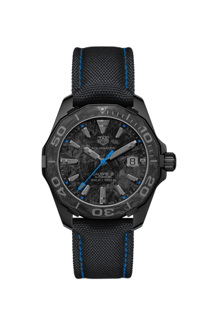 Tag Heuer Aquaracer Calibre 5 Black Nylon Strap Carbon Dial Watch for Men - WBD218C.FC6447 Buy Now By Tag Heuer