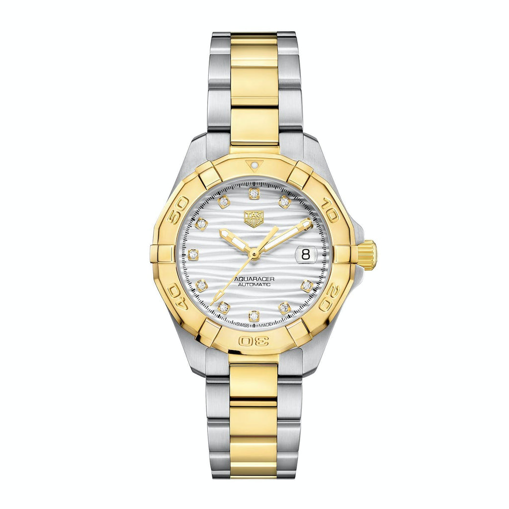 Tag Heuer Aquaracer Automatic Diamonds Silver Dial Two Tone Steel Strap Watch for Women - WBD2321.BB0320 Buy Now By Tag Heuer