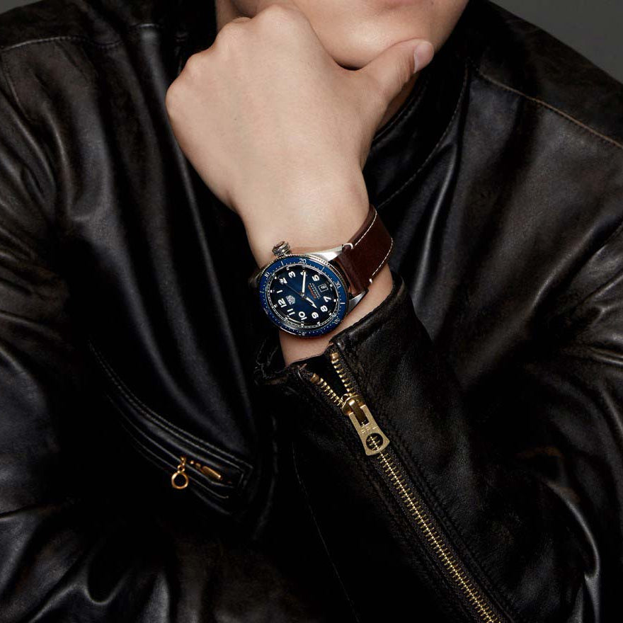 Tag Heuer Autavia Calibre 5 Automatic Blue Dial Brown Leather Strap Watch for Men - WBE5116.FC8266 Buy Now By Tag Heuer