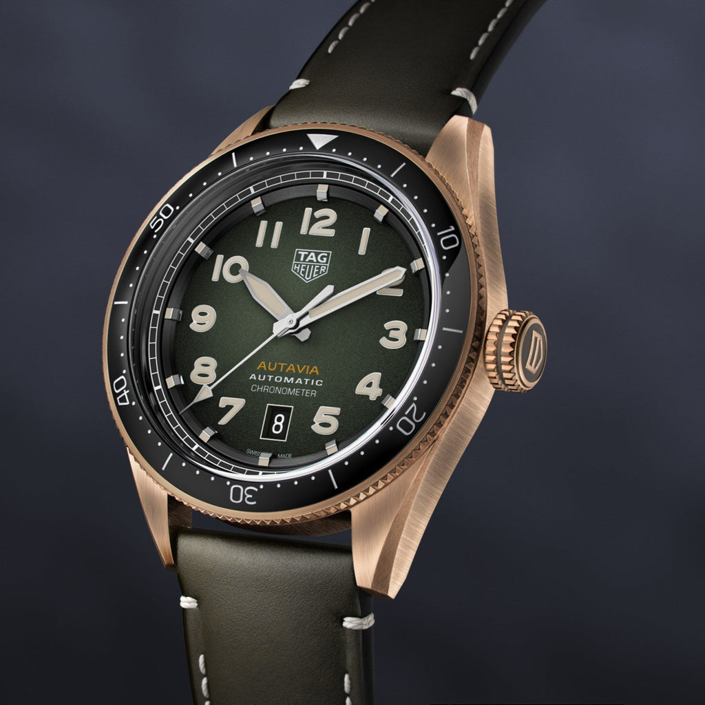 Tag Heuer Autavia Olive Green Dial Watch for Men - WBE5190.FC8268 Buy Now By Tag Heuer