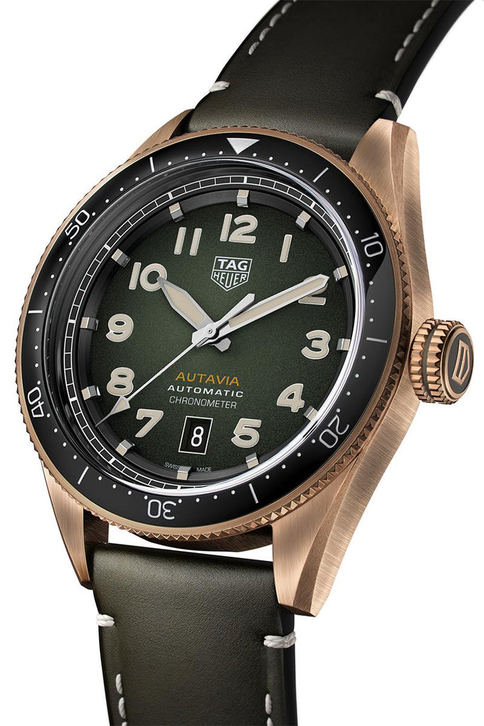 Tag Heuer Autavia Olive Green Dial Watch for Men - WBE5190.FC8268 Buy Now By Tag Heuer