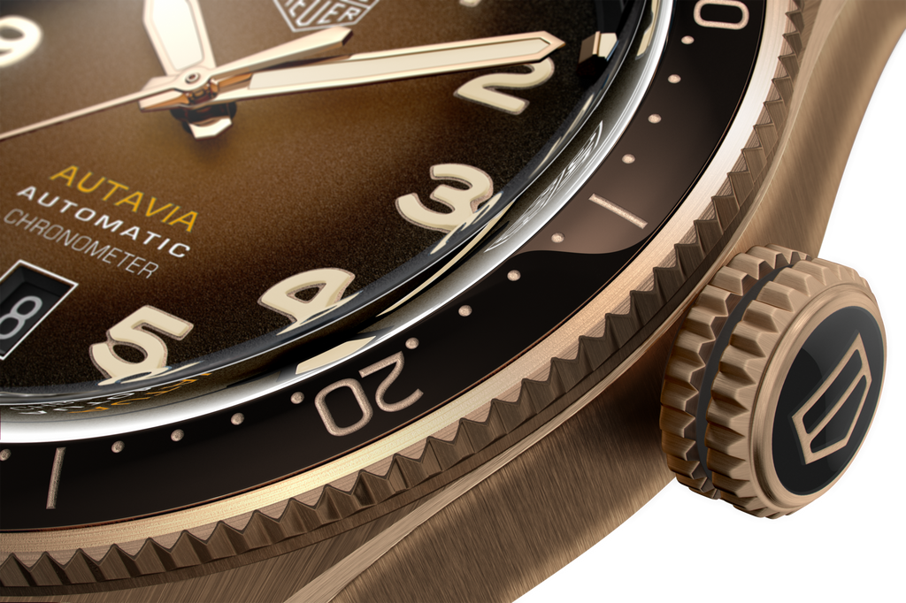 Tag Heuer Autavia Brown Dial Brown Leather Strap Watch for Men - WBE5191.FC8276 Buy Now By Tag Heuer