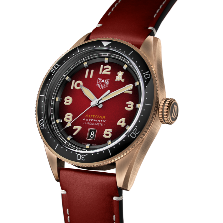 Tag Heuer Autavia Maroon Dial Watch for Men - WBE5193.FC8300 Buy Now By Tag Heuer