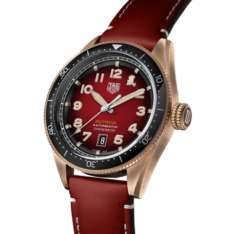 Tag Heuer Autavia Maroon Dial Watch for Men - WBE5193.FC8300 Buy Now By Tag Heuer