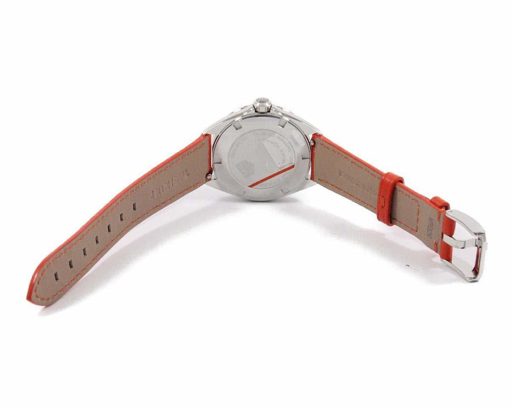 Tag Heuer Formula 1 Quartz Diamonds Mother of Pearl Dial Orange Leather Strap Watch for Women - WBJ131A.FC8250 Buy Now By Tag Heuer