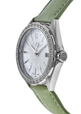 Tag Heuer Formula 1 Quartz Diamonds Mother of Pearl Dial Green Leather Strap Watch for Women - WBJ131A.FC8249 Buy Now By Tag Heuer