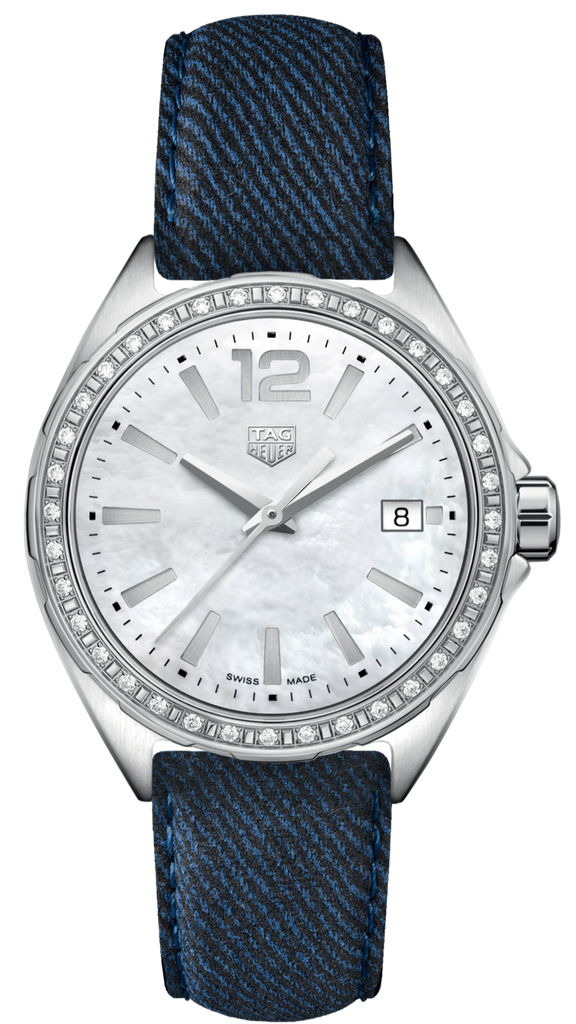Tag Heuer Formula 1 Quartz Diamonds Mother of Pearl Dial Blue Leather Strap Watch for Women - WBJ131A.FC8251 Buy Now By Tag Heuer