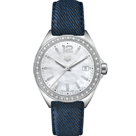 Tag Heuer Formula 1 Quartz Diamonds Mother of Pearl Dial Blue Leather Strap Watch for Women - WBJ131A.FC8251 Buy Now By Tag Heuer