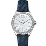 Tag Heuer Formula 1 Quartz Diamonds Mother of Pearl Dial Blue Leather Strap Watch for Women - WBJ131A.FC8251 Buy Now By Tag Heuer