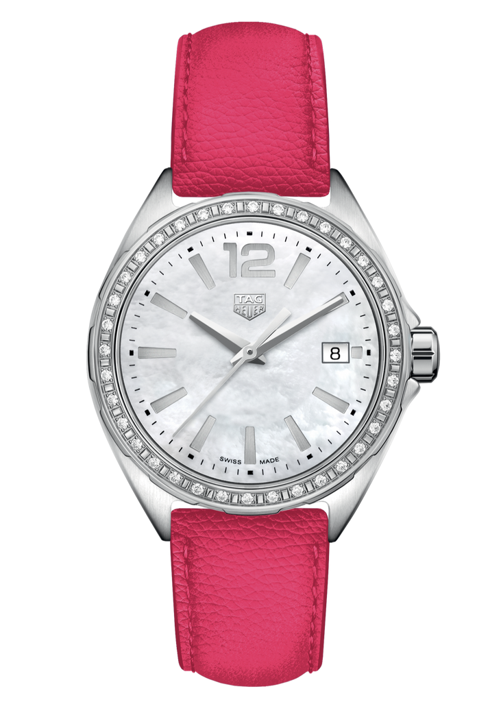 Tag Heuer Formula 1 Quartz Mother of Pearl Dial Pink Leather Strap Watch for Women - WBJ131A.FC8252 Buy Now By Tag Heuer