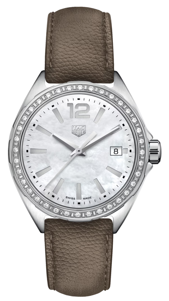 Tag Heuer Formula 1 Quartz Mother of Pearl Dial Brown Leather Strap Watch for Women - WBJ131A.FC8255 Buy Now By Tag Heuer