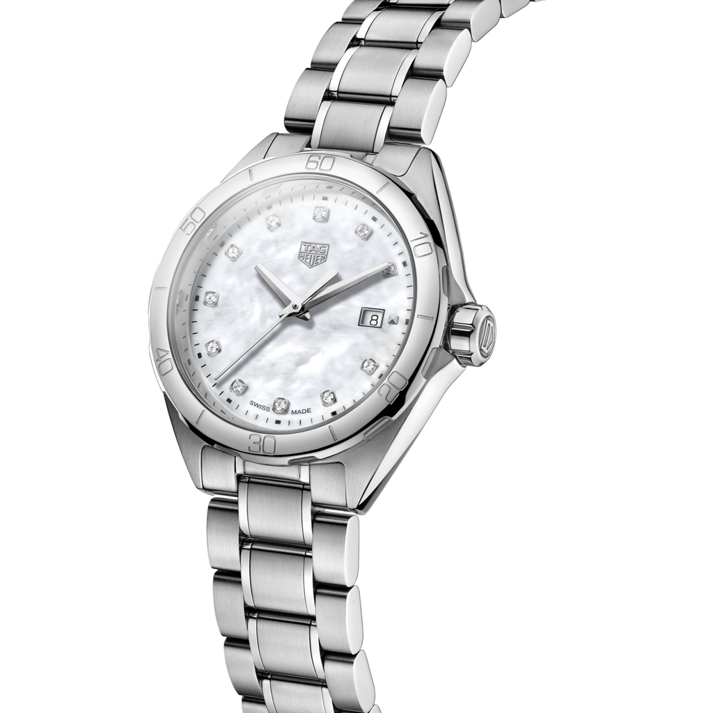 Tag Heuer Formula 1 Diamonds Mother Of Pearl White Dial Silver Steel Strap Watch for Women - WBJ1419.BA0664 Buy Now By Tag Heuer