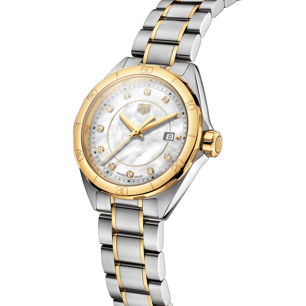Tag Heuer Formula 1 Diamonds Mother of Pearl White Dial Two Tone Steel Strap Watch for Women - WBJ1421.BB0648 Buy Now By Tag Heuer
