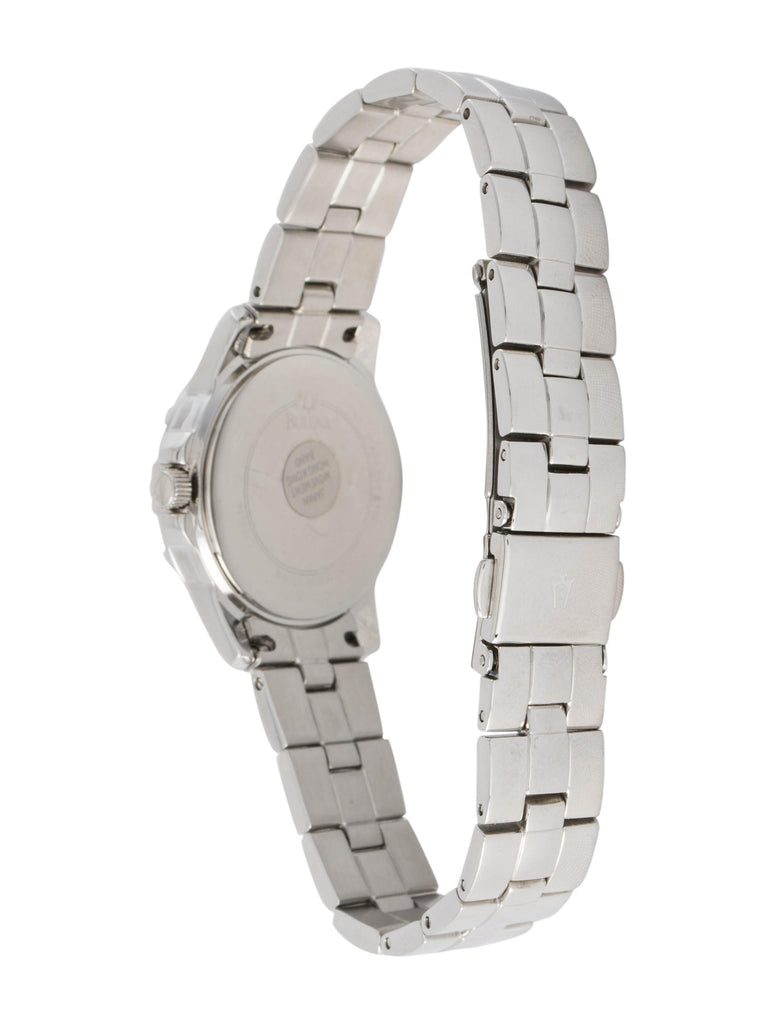 Bulova Classic Diamonds Silver Dial Silver Steel Strap Watch for Women - 96P121 Buy Now By Bulova