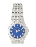 Bulova Phantom Baguette Crystal Blue Dial Silver Steel Strap Watch for Men - 96A254 Buy Now By Bulova