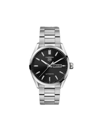 Tag Heuer Carrera Day Date Automatic Black Dial Silver Steel Strap Watch for Men - WBN2010.BA0640 Buy Now By Tag Heuer
