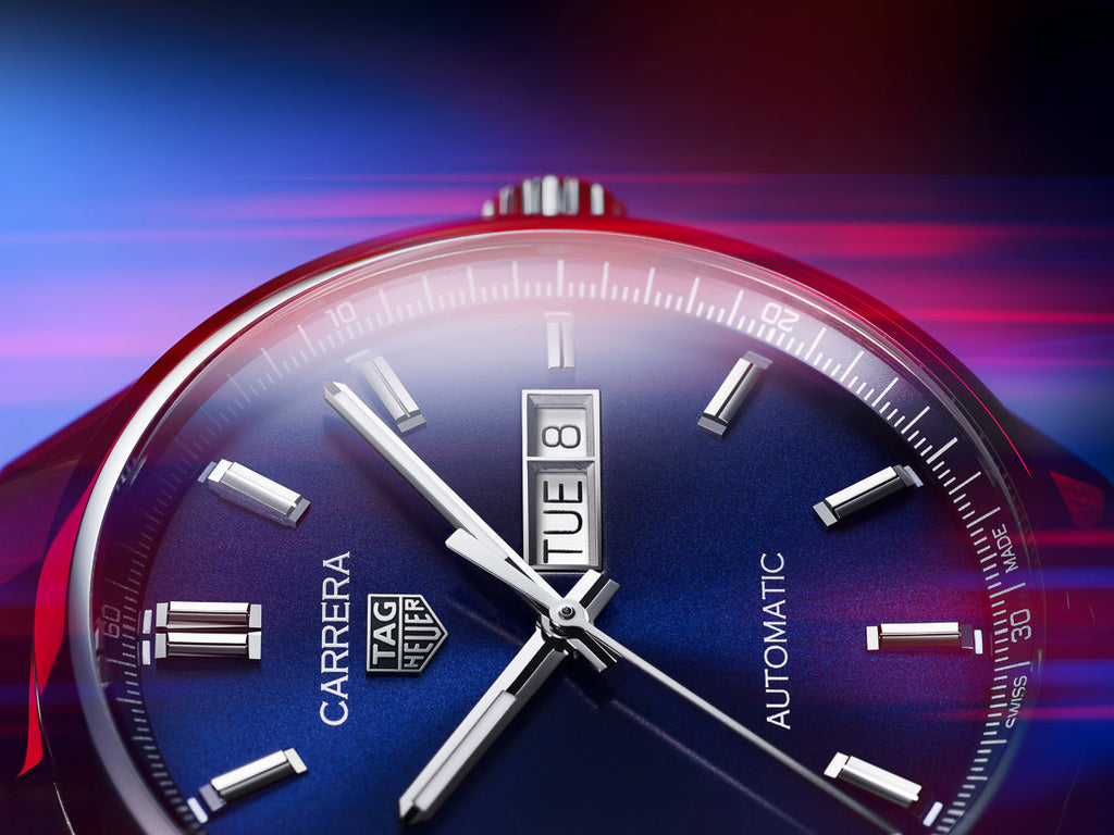 Tag Heuer Carrera Day Date Blue Dial Silver Steel Strap Watch for Women - WBN2012.BA0640
