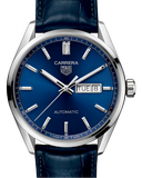 Tag Heuer Carrera Day Date Blue Dial Blue Leather Strap Watch for Men - WBN2012.FC6502 Buy Now By Tag Heuer