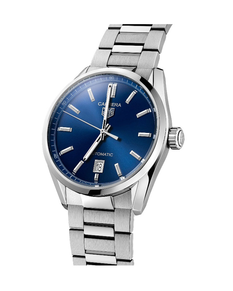 Tag Heuer Carrera Date Blue Dial Silver Steel Strap Watch for Men - WBN2112.BA0639 Buy Now By Tag Heuer
