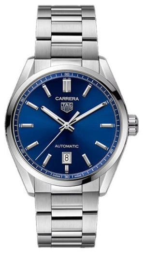 Tag Heuer Carrera Date Blue Dial Silver Steel Strap Watch for Men - WBN2112.BA0639 Buy Now By Tag Heuer