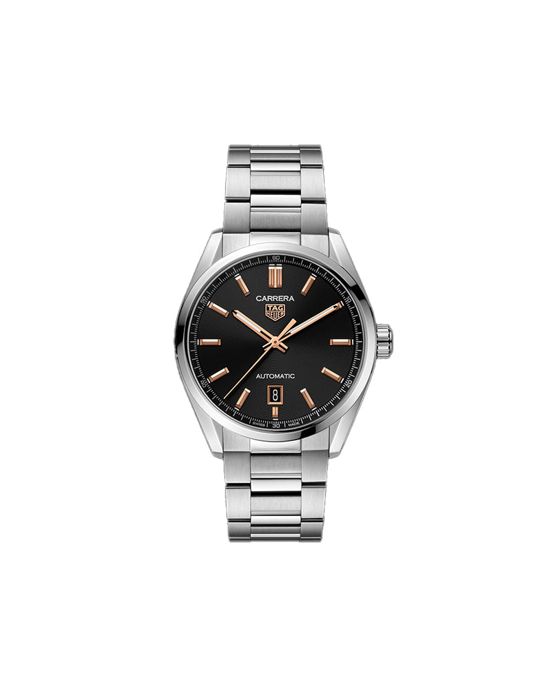 Tag Heuer Carrera Black Dial Silver Steel Strap Watch for Men - WBN2113.BA0639 Buy Now By Tag Heuer