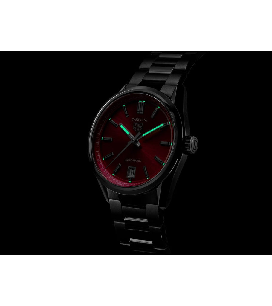 Tag Heuer Carrera Date Automatic 18K Pink Dial Silver Steel Strap Watch for Women - WBN2313.BA0001 Buy Now By Tag Heuer