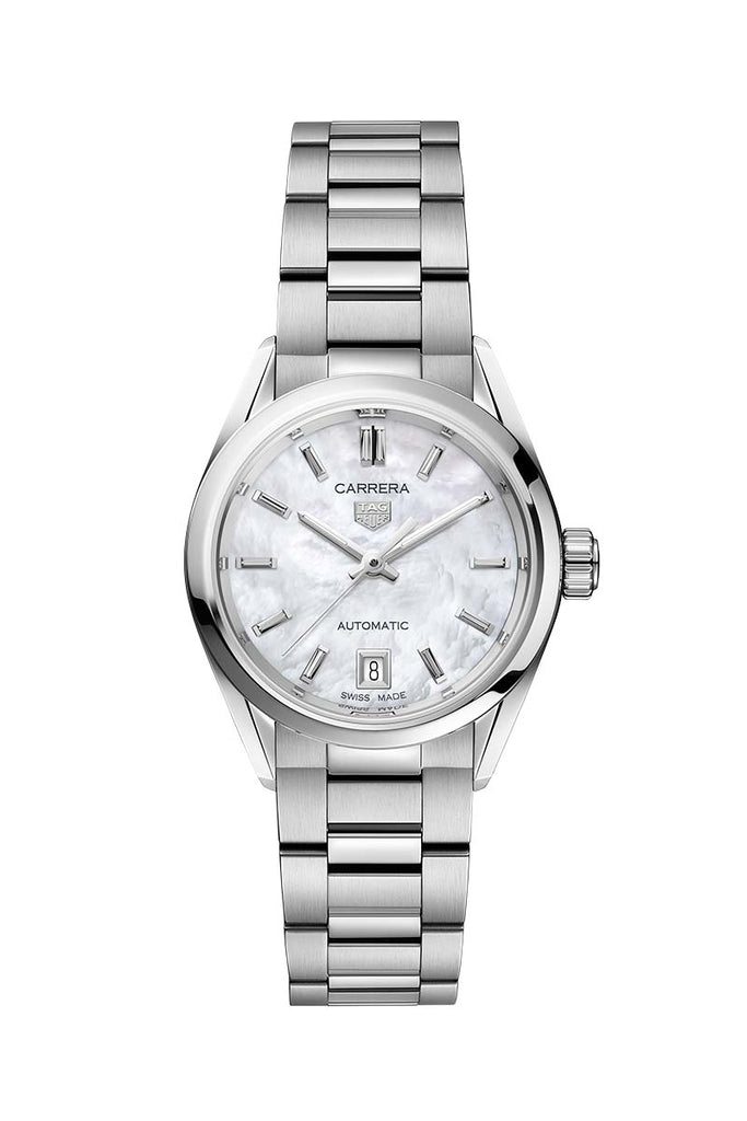 Tag Heuer Carrera Mother of Pearl Dial Silver Steel Strap Watch for Women - WBN2410.BA0621 Buy Now By Tag Heuer