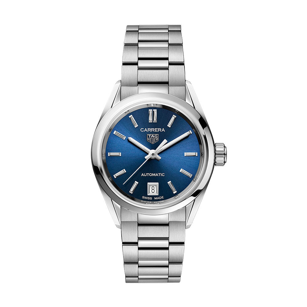 Tag Heuer Carrera Blue Dial Silver Steel Strap Watch for Women - WBN2411.BA0621 Buy Now By Tag Heuer