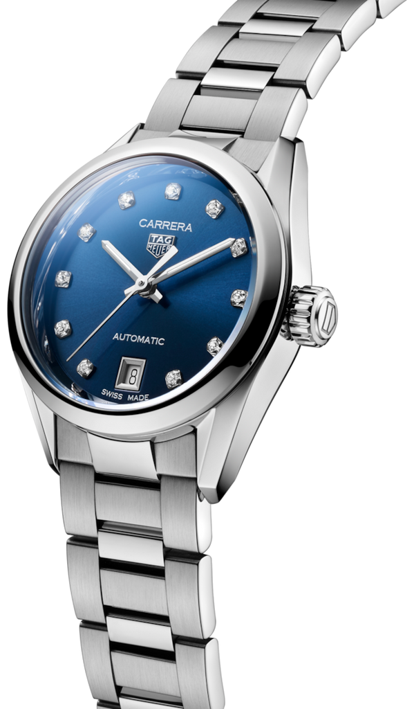 Tag Heuer Carrera Diamonds Blue Dial Silver Steel Strap Watch for Women - WBN2413.BA0621 Buy Now By Tag Heuer