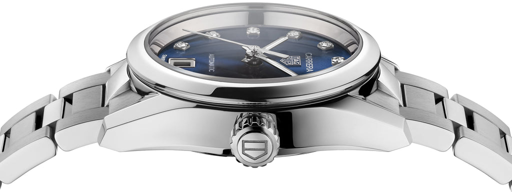 Tag Heuer Carrera Diamonds Blue Dial Silver Steel Strap Watch for Women - WBN2413.BA0621 Buy Now By Tag Heuer