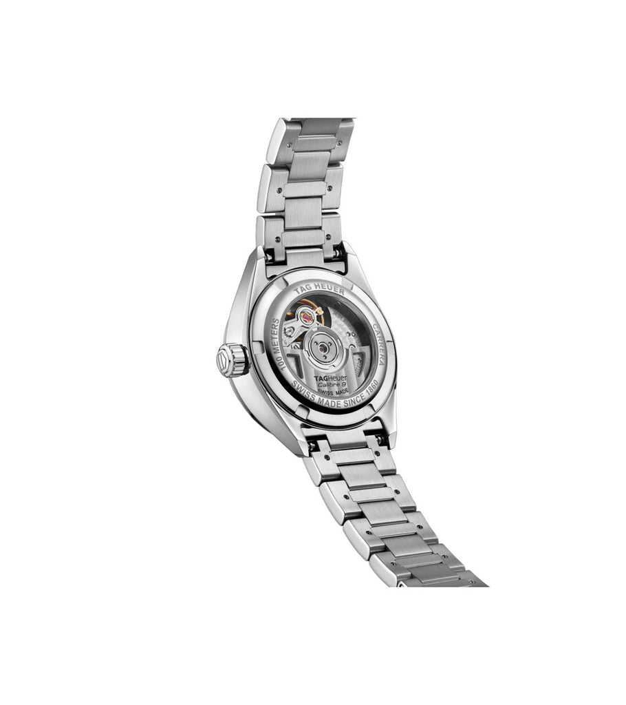 Tag Heuer Carrera Date Diamonds Mother of Pearl Dial Silver Steel Strap Watch for Women - WBN2414.BA0621 Buy Now By Tag Heuer