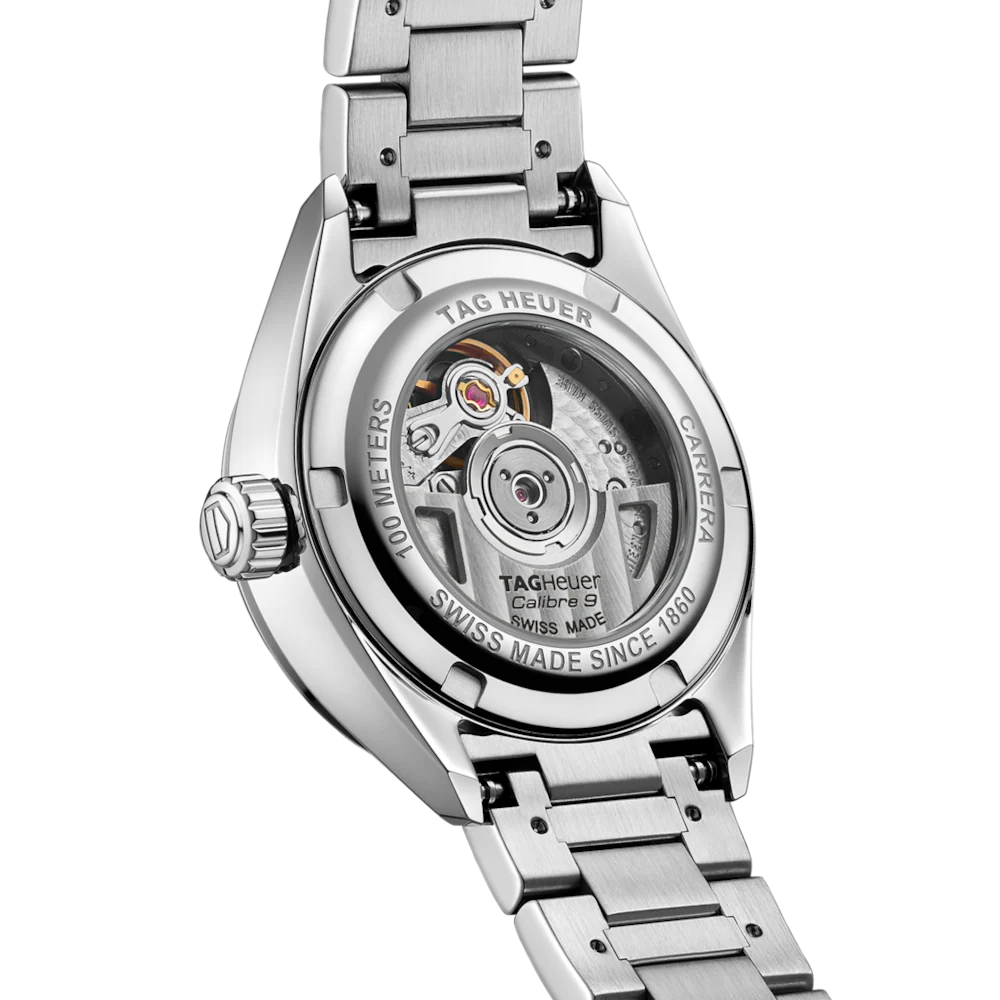 Tag Heuer Carrera Date Diamonds Mother of Pearl Dial Silver Steel Strap Watch for Women - WBN2414.BA0621 Buy Now By Tag Heuer