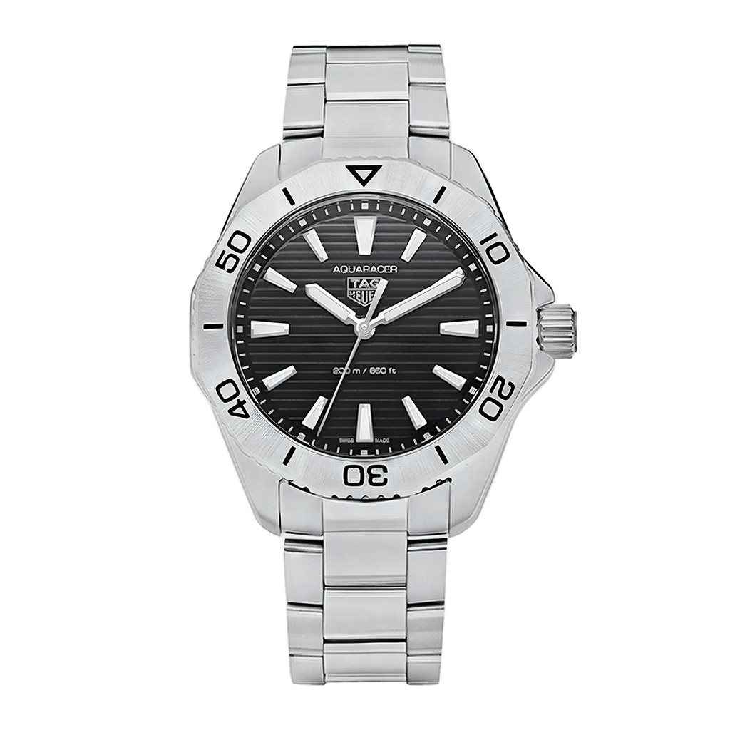 Tag Heuer Aquaracer Professional 200 Quartz Black Dial Silver Steel Strap Watch for Men - WBP1110.BA0627 Buy Now By Tag Heuer