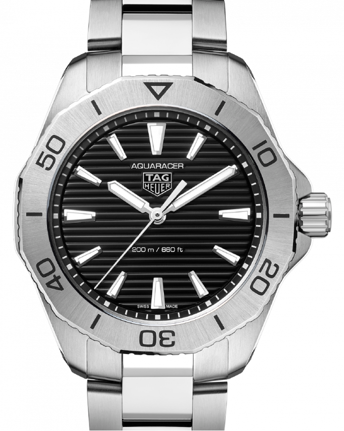 Tag Heuer Aquaracer Professional 200 Quartz Black Dial Silver Steel Strap Watch for Men - WBP1110.BA0627 Buy Now By Tag Heuer