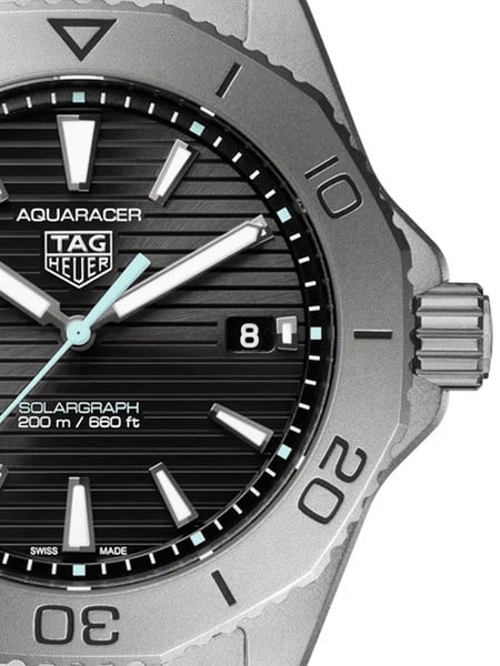 Tag Heuer Aquaracer Professional 200 Solargraph Quartz Black Dial Silver Steel Strap Watch for Men - WBP1180.BF0000 Buy Now By Tag Heuer