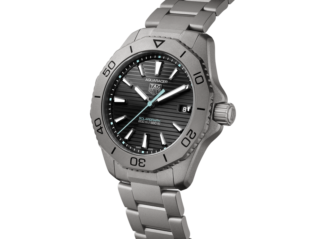 Tag Heuer Aquaracer Professional 200 Solargraph Quartz Black Dial Silver Steel Strap Watch for Men - WBP1180.BF0000 Buy Now By Tag Heuer