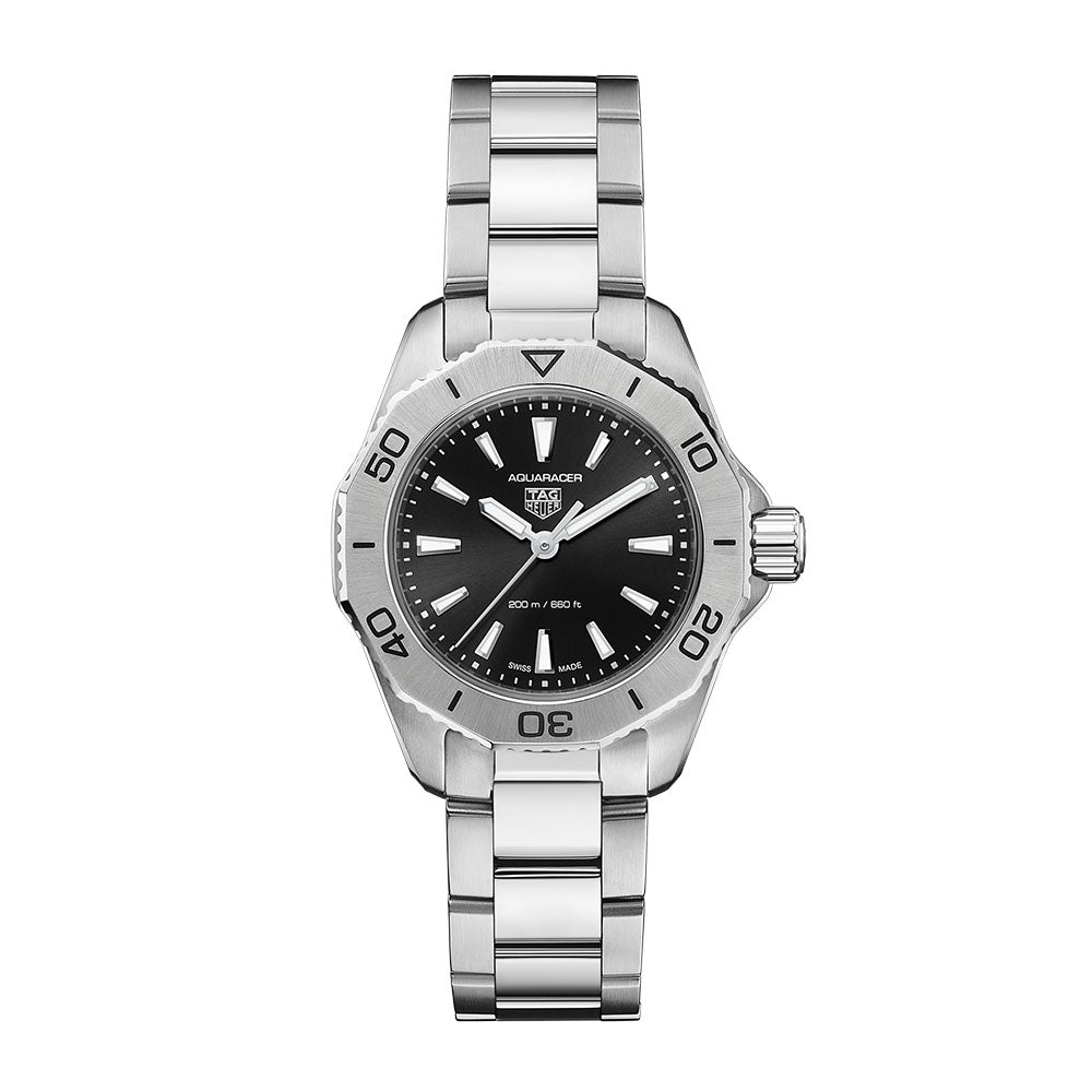Tag Heuer Aquaracer Professional 200 Quartz Black Dial Silver Steel Strap Watch for Women - WBP1410.BA0622 Buy Now By Tag Heuer