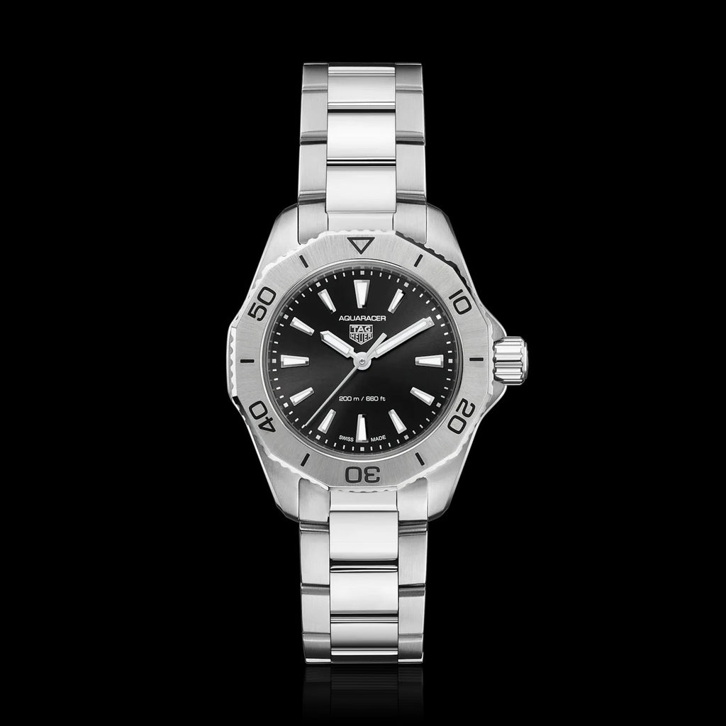 Tag Heuer Aquaracer Professional 200 Quartz Black Dial Silver Steel Strap Watch for Women - WBP1410.BA0622 Buy Now By Tag Heuer