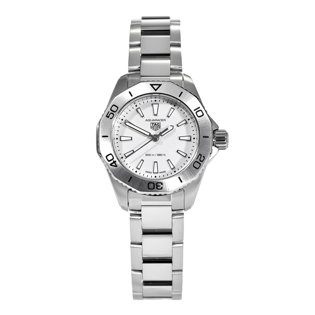 Tag Heuer Aquaracer Professional 200 Quartz White Dial Silver Steel Strap Watch for Women - WBP1411.BA0622 Buy Now By Tag Heuer