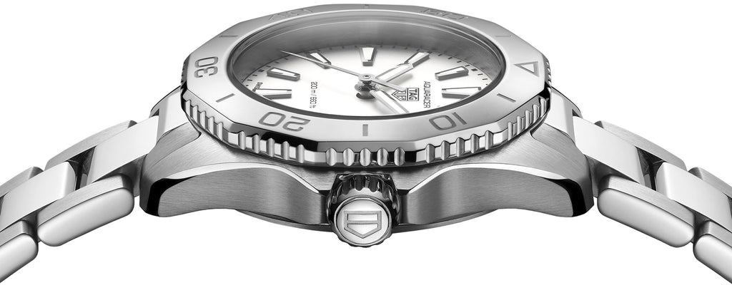 Tag Heuer Aquaracer Professional 200 Quartz White Dial Silver Steel Strap Watch for Women - WBP1411.BA0622 Buy Now By Tag Heuer