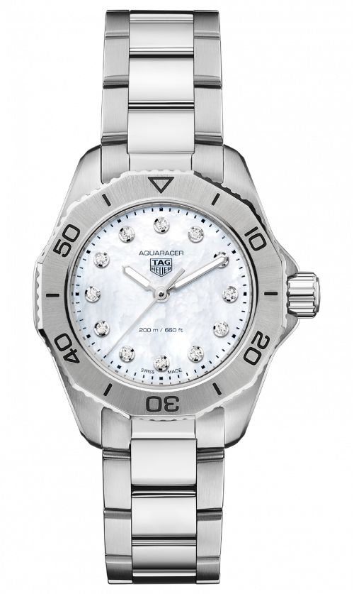 Tag Heuer Aquaracer Professional 200 Quartz White Dial Silver Steel Strap Watch for Women - WBP1411.BA0622 Buy Now By Tag Heuer
