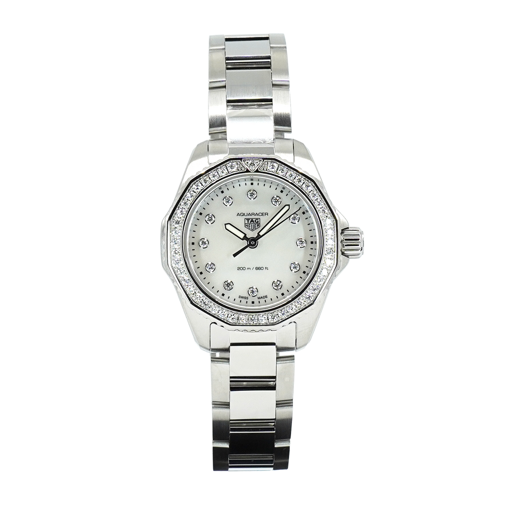 Tag Heuer Aquaracer Professional 200 Quartz Diamond Mother of Pearl Dial Silver Steel Strap Watch for Women - WBP1417.BA0622 Buy Now By Tag Heuer